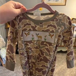 Camouflage Long Sleeve Baby Onesie